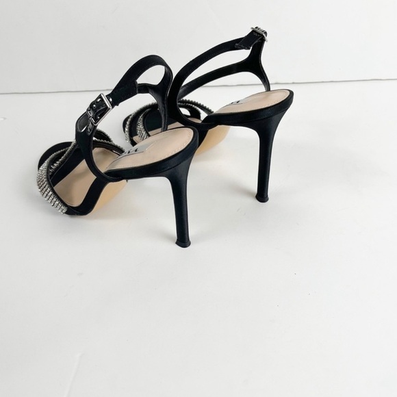 Nina New York Black Satin rhinestone heels size 9 - Picture 4 of 7